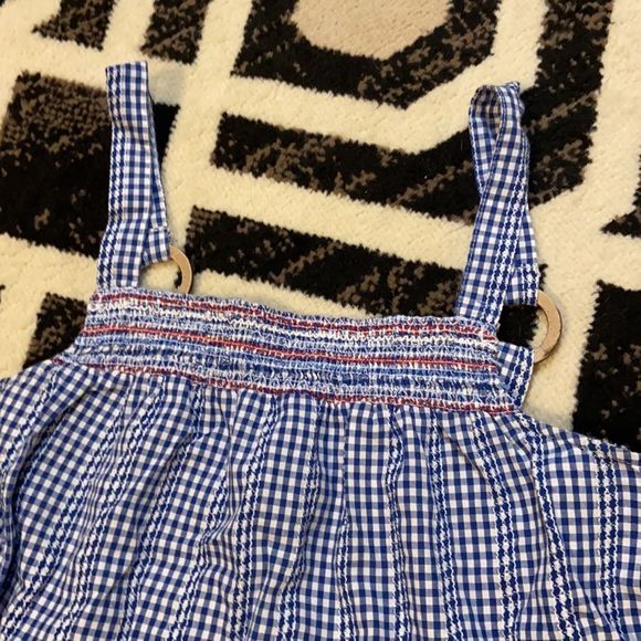Altar’d state blue and white gingham picnic blouse - Picture 4 of 9